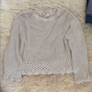 Elegant Knit Cream Sweater